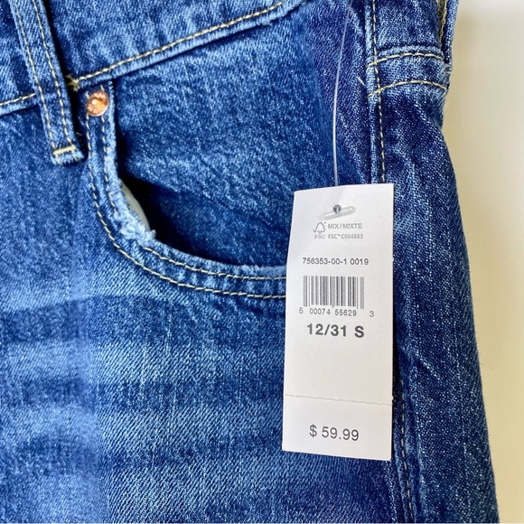 GAP denim high-rise cheeky straight shirt jeans - Picture 4 of 11